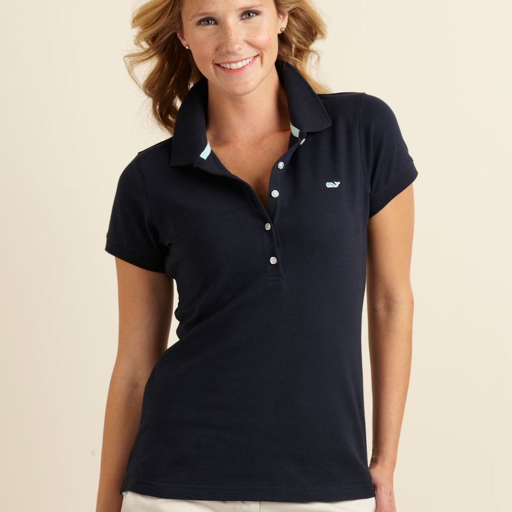 VINEYARD VINES navy polo size small